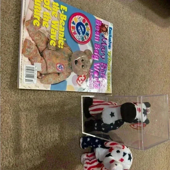 Lot Of 2 Ty Righty 2000 Political Elephant Stars Stripes 6 Beanie Baby MWMT - Picture 9 of 9